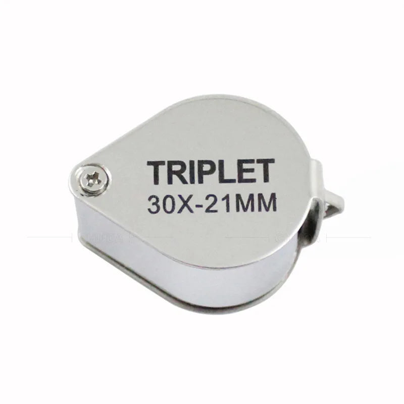 10x 20x 30x Triplet Jeweler's Loupe Magnifier | Handheld Glass