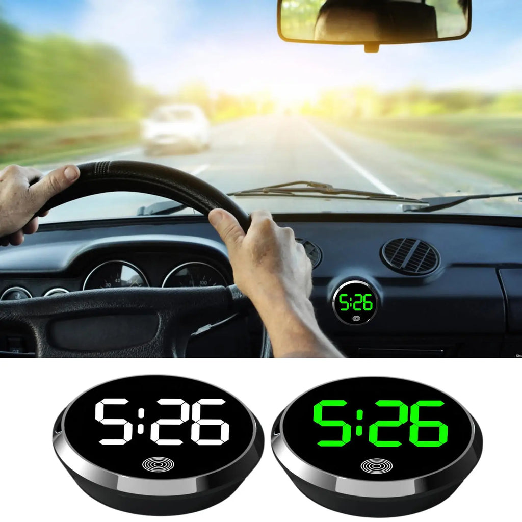 Car Clock Mini Digital Touch-control Light Watch LED Display Vehicle