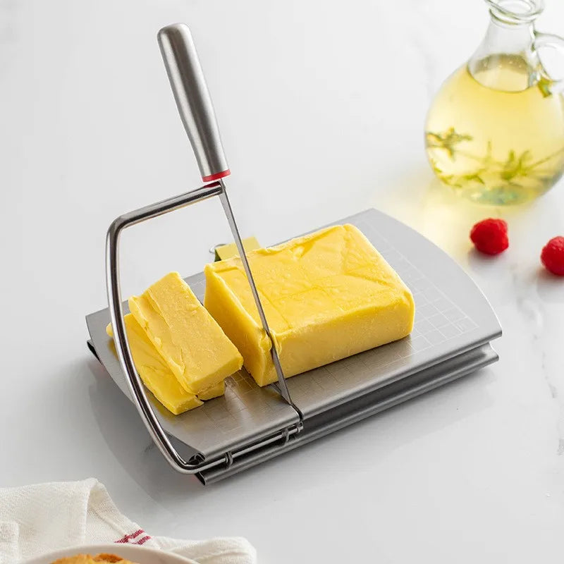 Stainless Steel Cheese & Deli Slicer with Silicone Suction Base