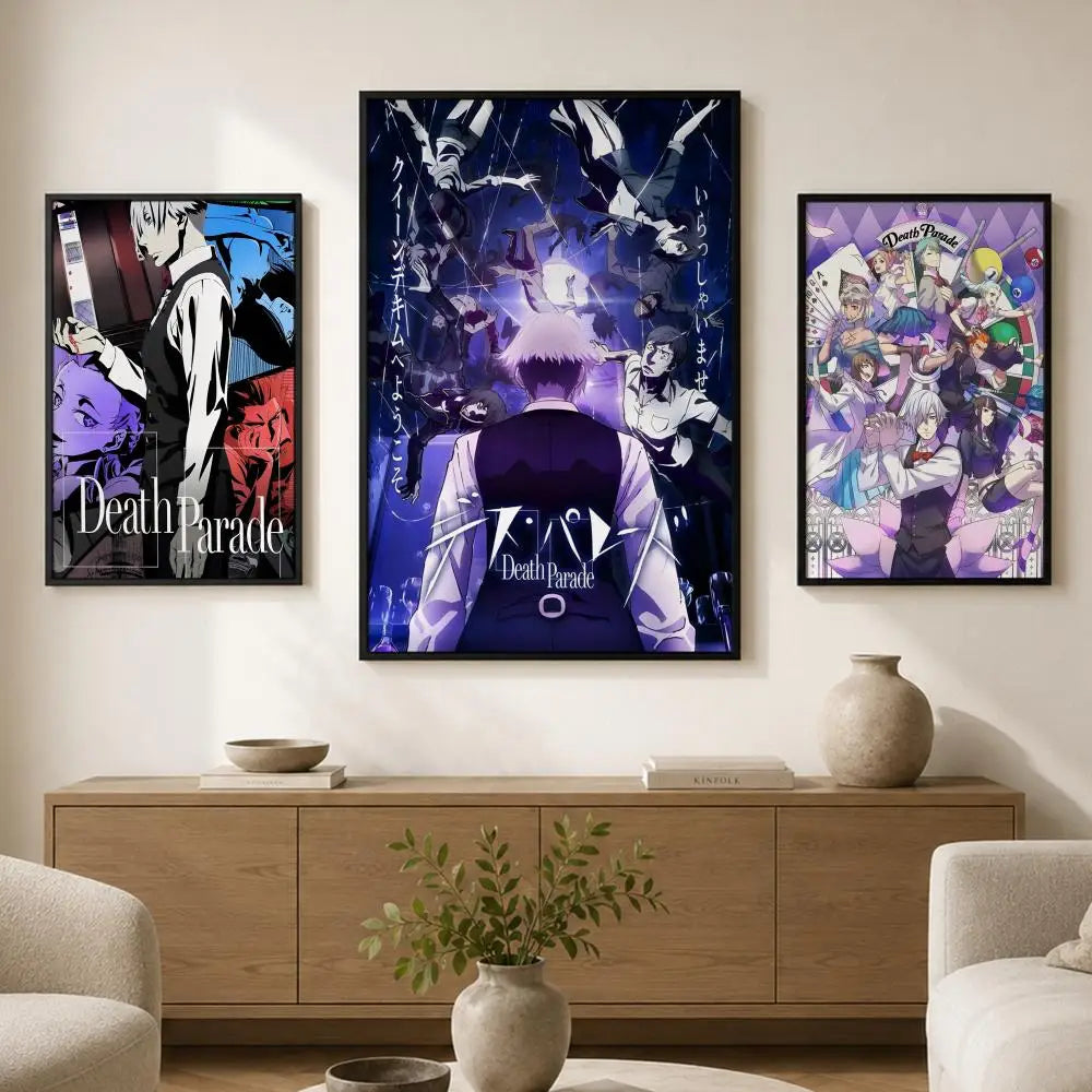 Death Parade Anime Poster – Waterproof PVC Peel-and-Stick Wall Art