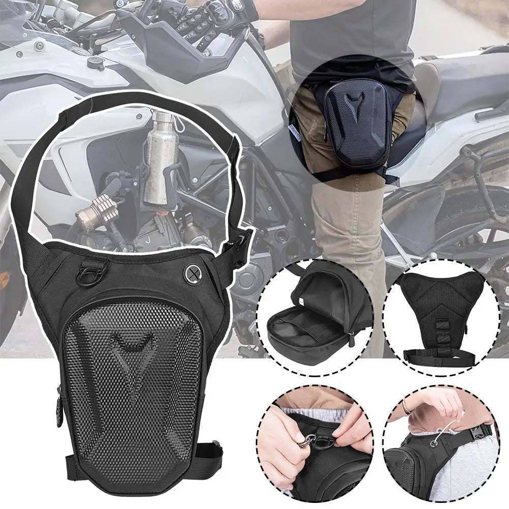 Waterproof Motorcycle Leg Bag | EVA Hard Shell Thigh Waist Pack
