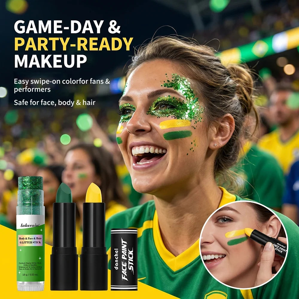 Face & Body Paint Stick Set – Non-Toxic, Waterproof SFX & Sports