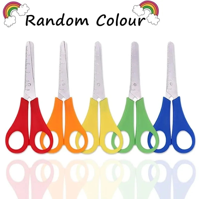 12-Piece Kids Safety Scissors Set with Centimeter Scale