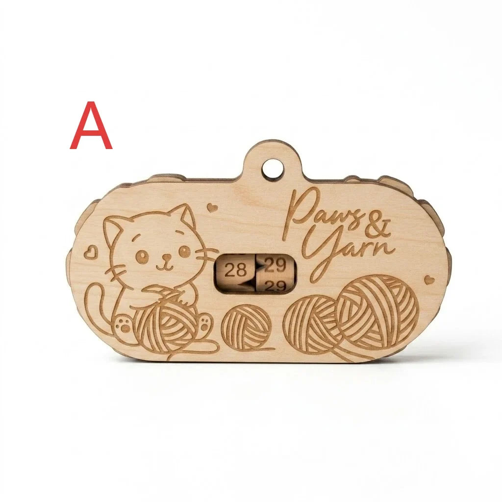 Wildflowers Birch Wood Row Counter for Knitting & Crochet