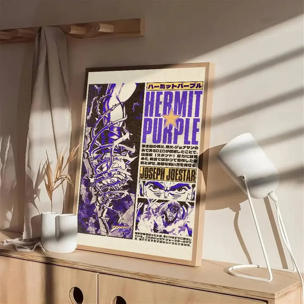 JoJo's Bizarre Adventure Anime Poster – Self-Adhesive Wall Art