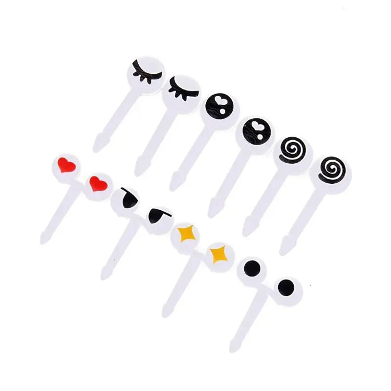10-Pc Kawaii Cartoon Eyes Mini Food Picks – Bento Fruit Forks