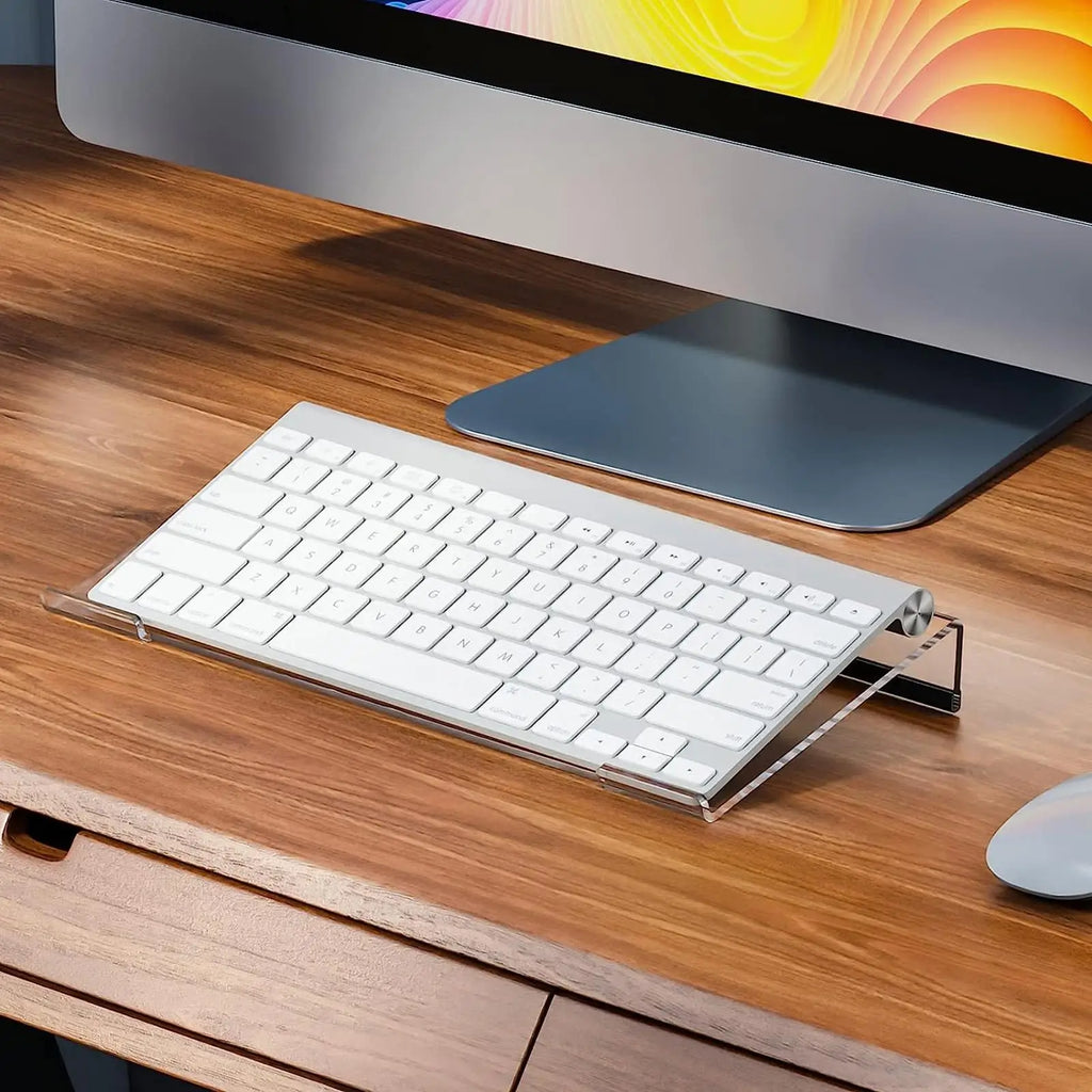 Acrylic Keyboard Riser Stand – Ergonomic Desk Tilt Support