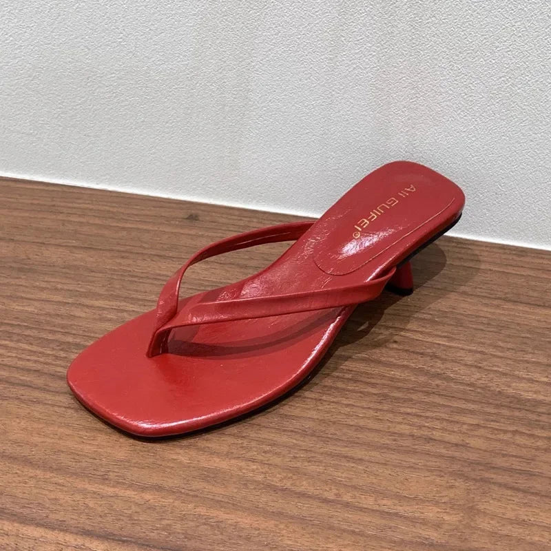 Women's Square Toe Thin Heel Sandals | Summer Stiletto