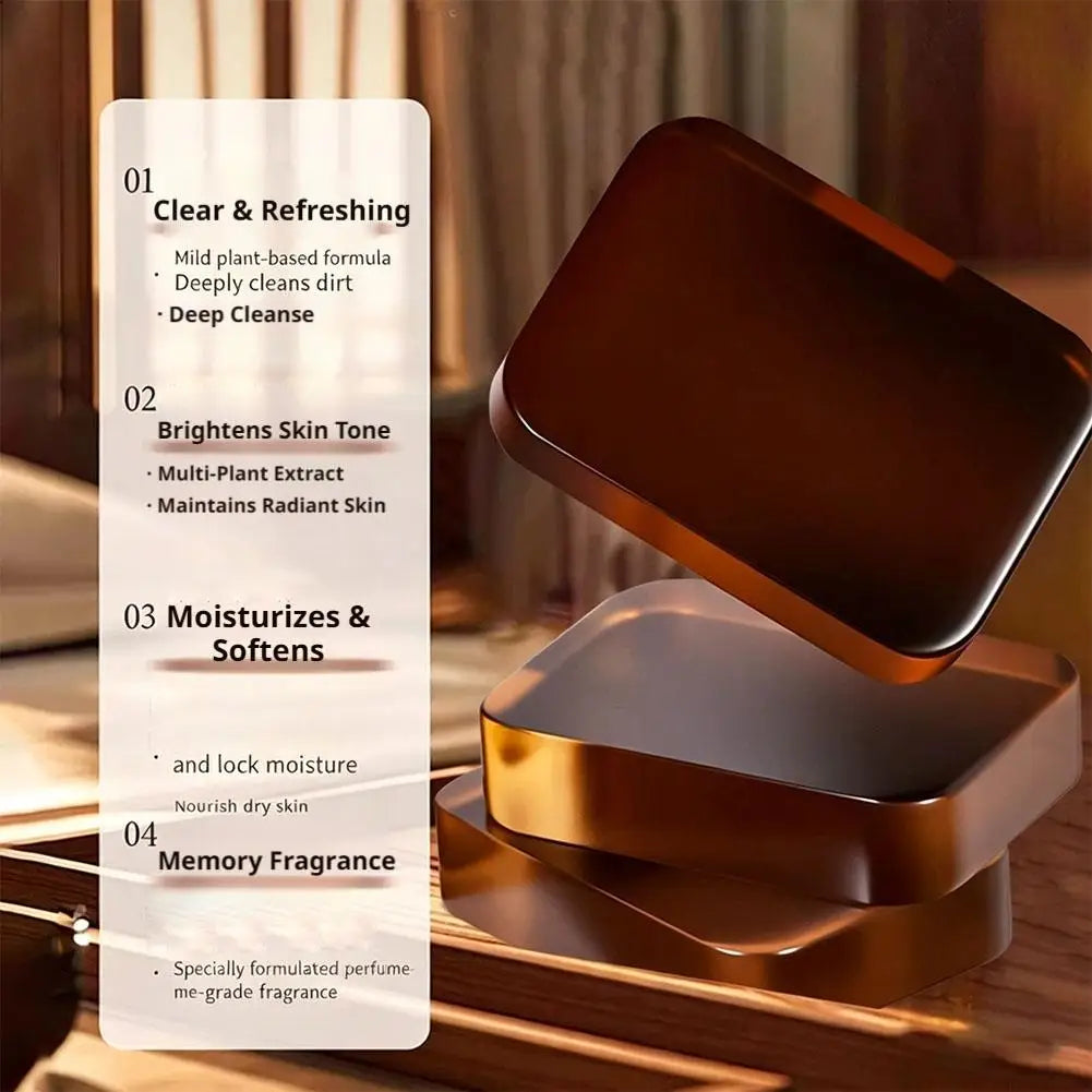 Men's Sandalwood Handmade Soap Three-in-one Cleansing Cleanses Face