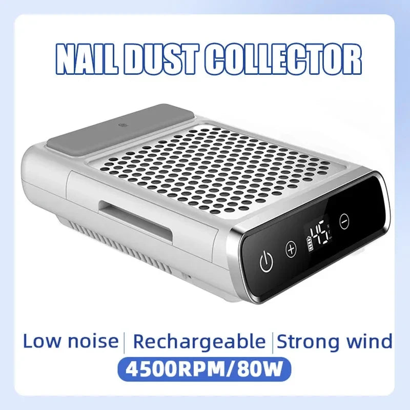 Nail Dust Extractor Vacuum Machine Adjustable Speed Reusable Filter