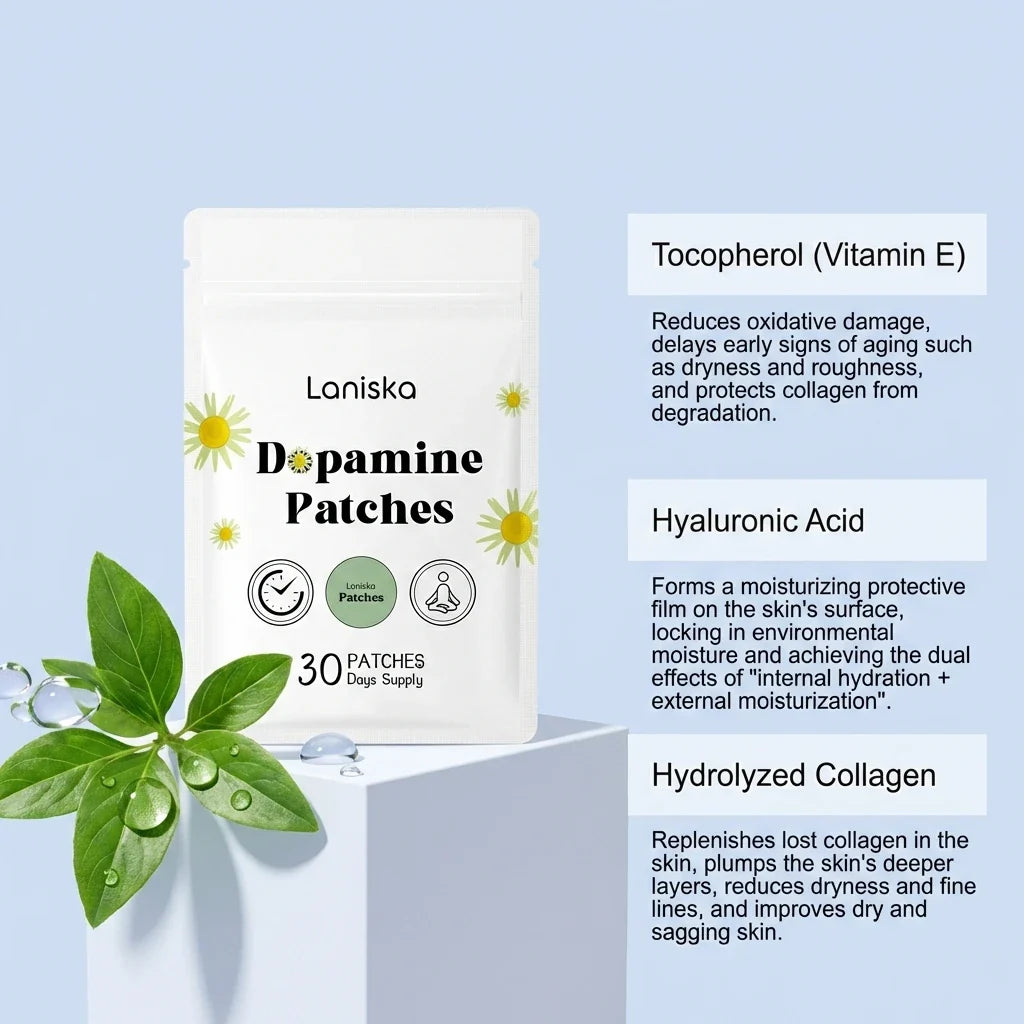 Dopamine Body Patches – Hyaluronic Acid & Mint Herbal Skincare