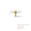 Brass Acrylic Transparent Drawer Handle | Cabinet Knob