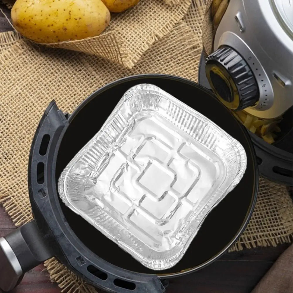 10-Pack Aluminum Foil Trays for Air Fryer, Oven & BBQ