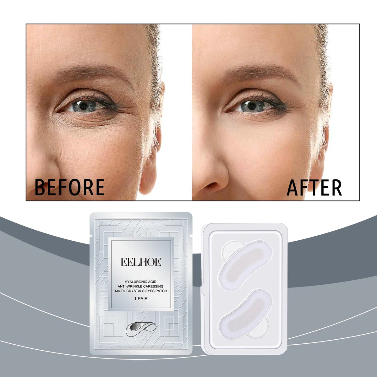 Microneedle Eye Patches – Hyaluronic Acid Anti-Wrinkle Mask
