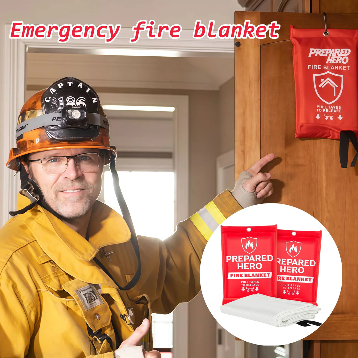 Emergency Fire Suppression Blanket 1mx1m – Portable Fireproof Mat