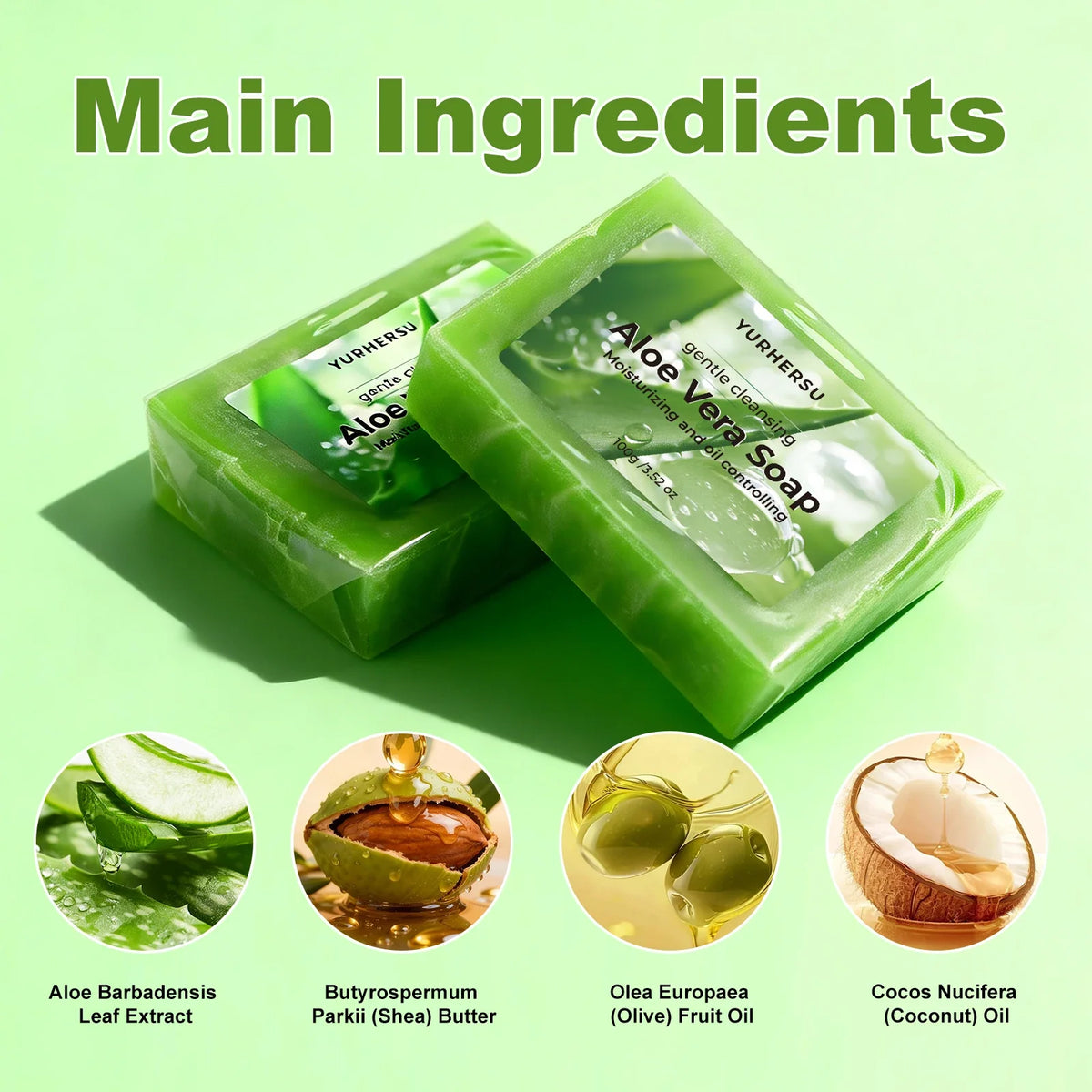 Aloe Vera Essential Oil Soap Bar – Deep Cleanse & Hydrate