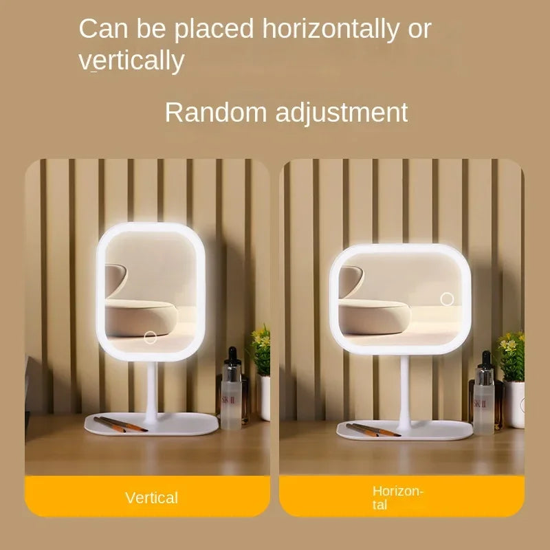 LED Desktop Vanity Mirror | 3-Color Dimmable Makeup Mirror