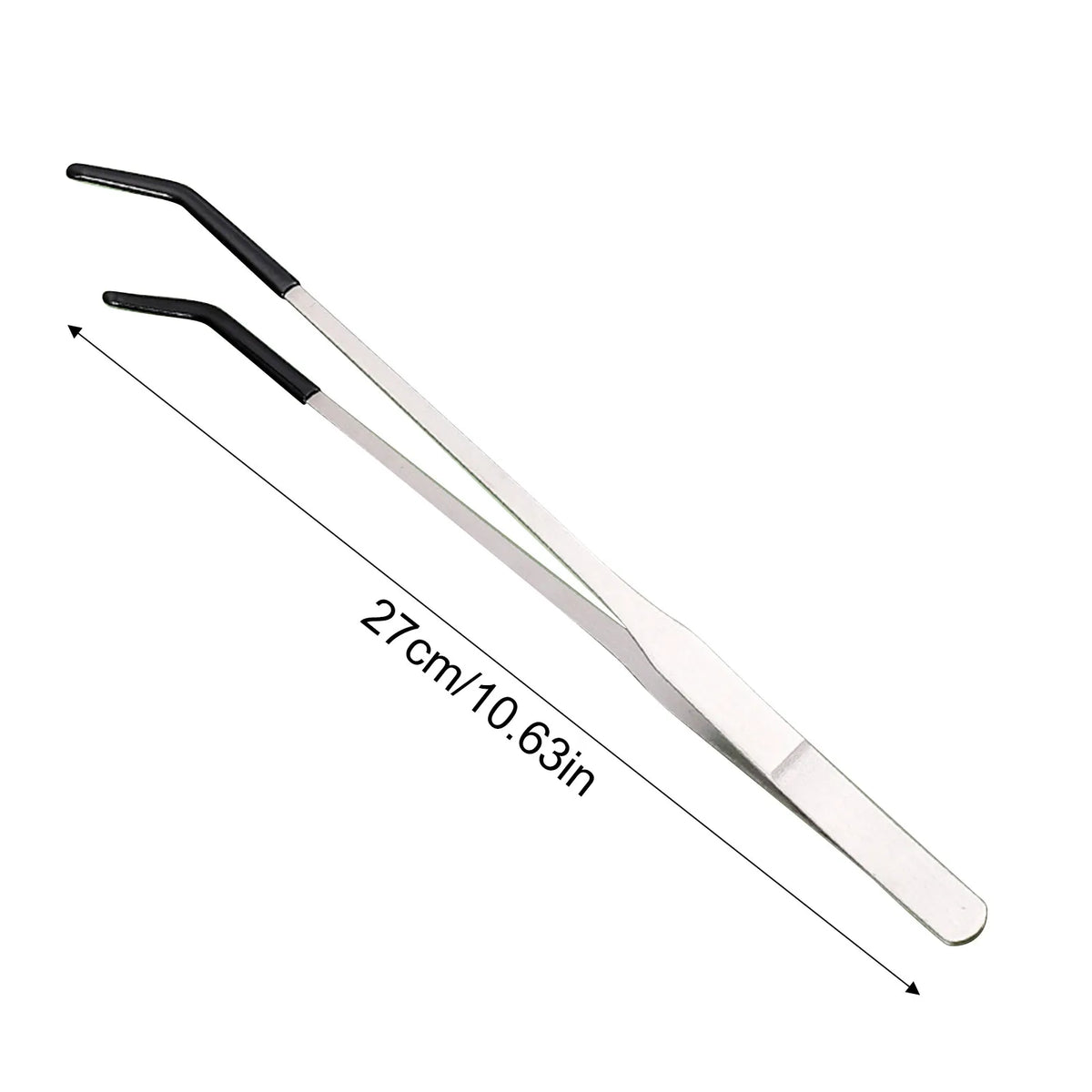 Reptile Feeding Tongs – 10.6" Stainless Steel Straight & Curved