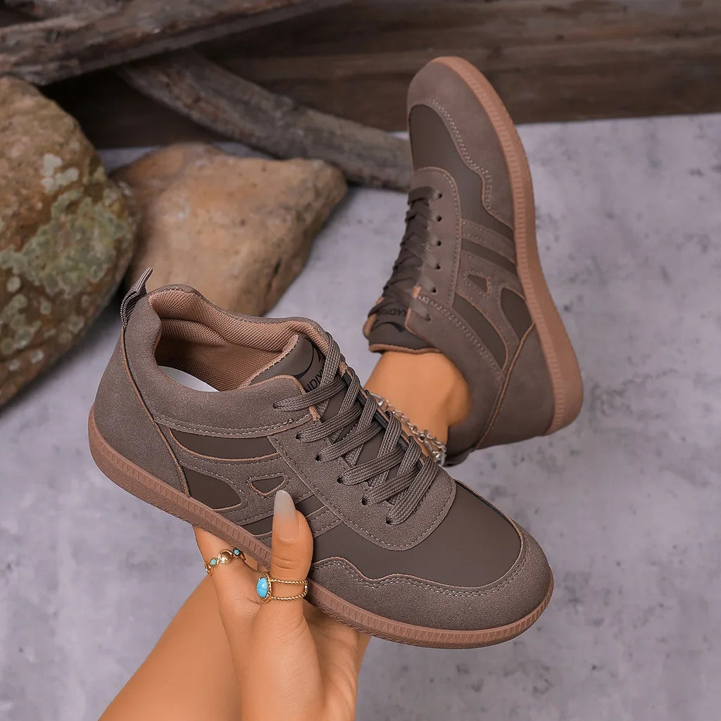 Women's Lightweight Lace-Up Casual Sneakers | Anti-Slip Flat