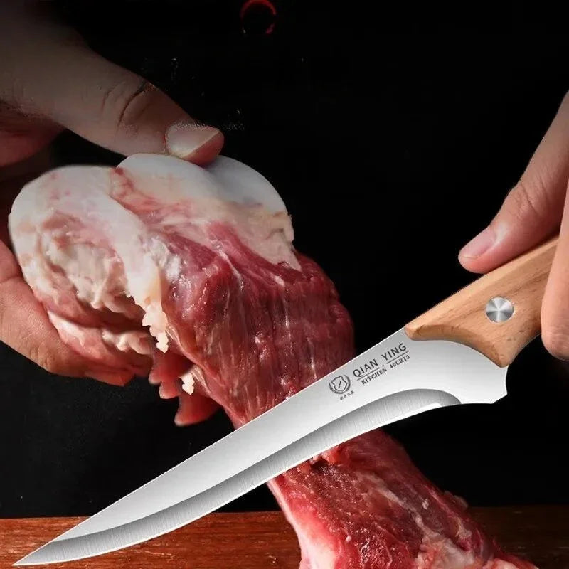 Stainless Steel Boning Knife – Sharp Chef's Butcher Knife