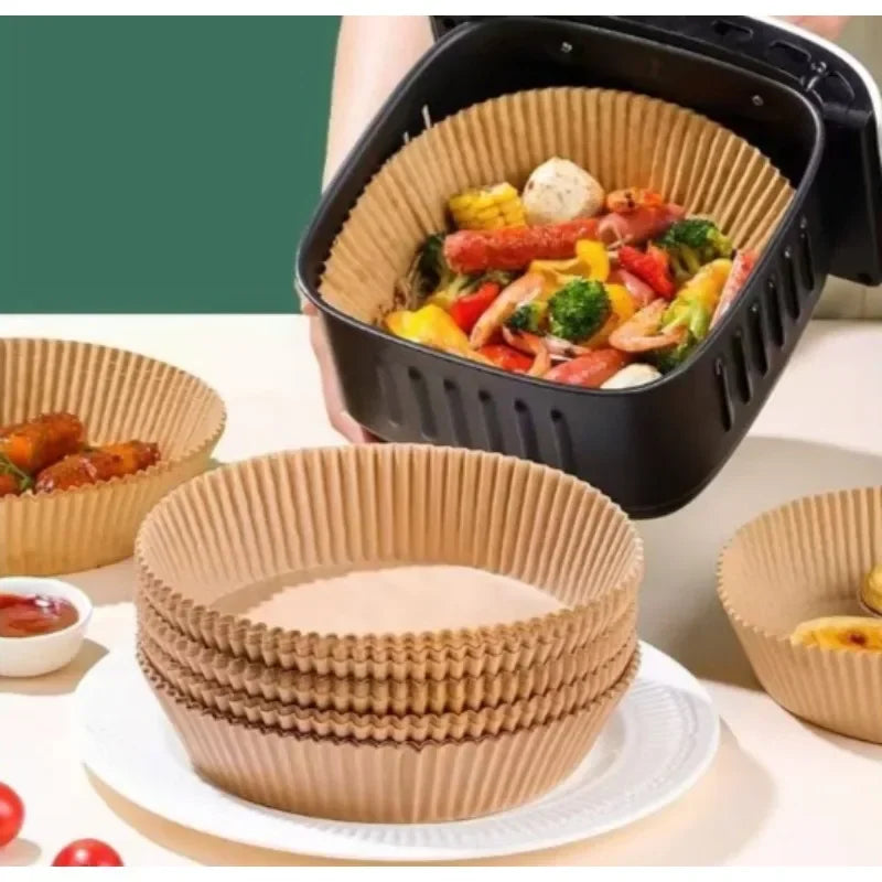 Disposable Air Fryer Liner Paper – Non-Stick Baking Sheets