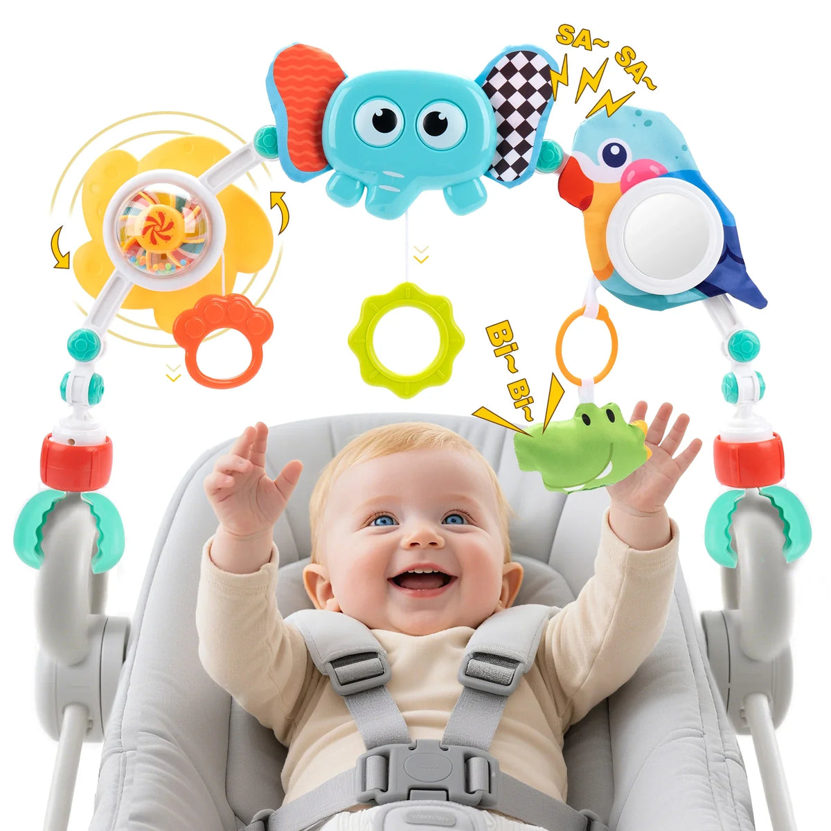 Baby Stroller Arch Toys Bouncer Toy Pram Activity Fine Motor Skills