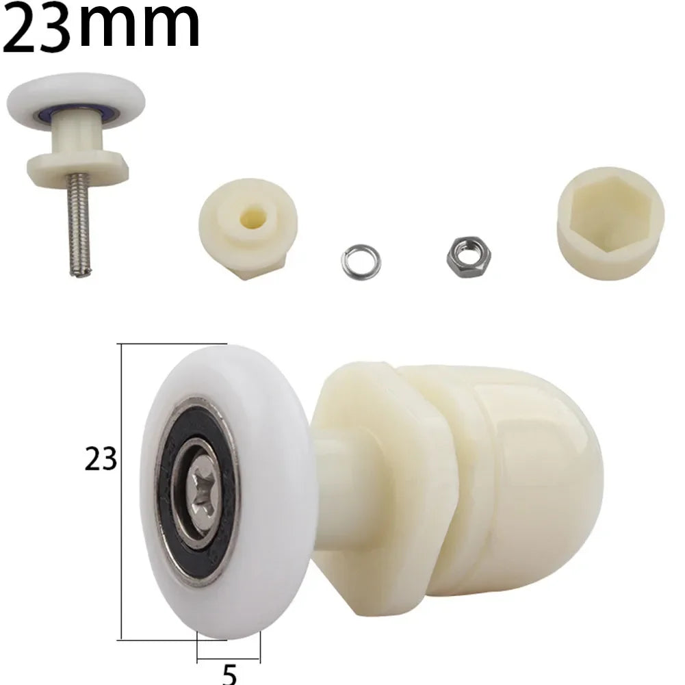 Shower Door Rollers 19/23/25mm – Set of 4 Replacement Pulleys