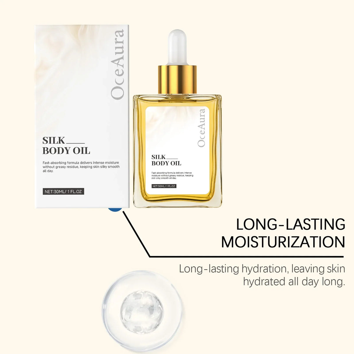 OceAura Body Massage Oil – Firm, Brighten & Nourish Skin 30ml
