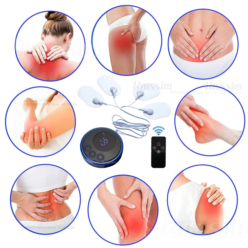 EMS Neck & Back Massager | LCD, 8 Modes, 19 Levels | Rmssim