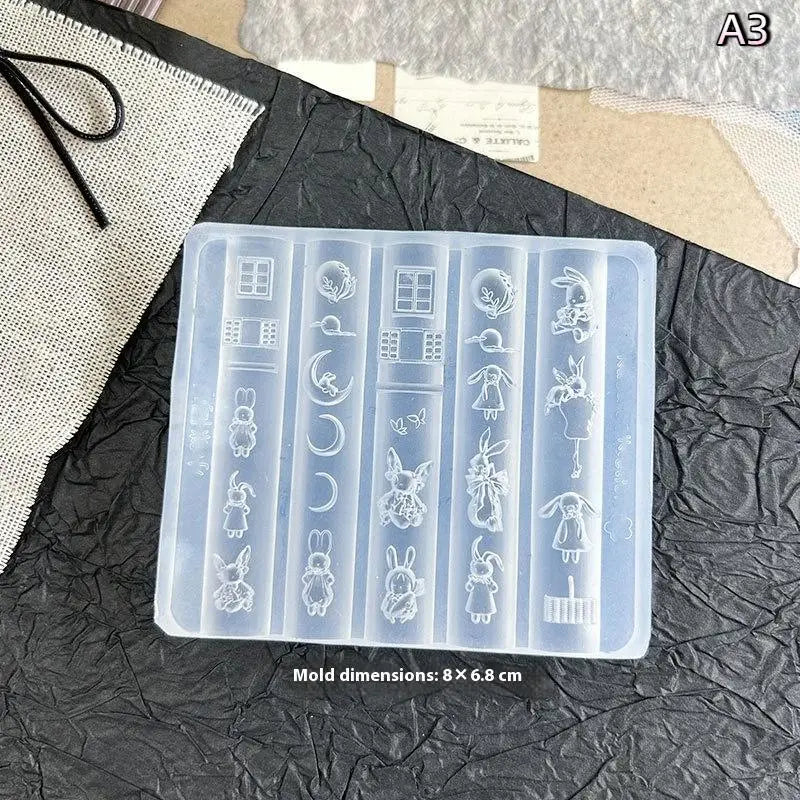 3D Cartoon Rabbit Bow Nail Art Silicone Mold | DIY Manicure