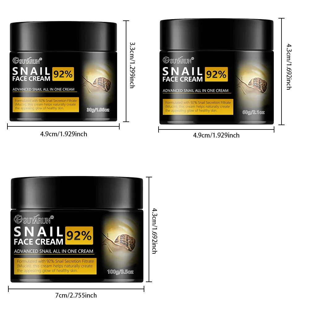 SUYARUN Snail Cream – 24H Hydrating Anti-Aging Moisturizer