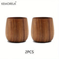 KEMORELA Japanese Wooden Tea Cups Set of 2 – 170ml