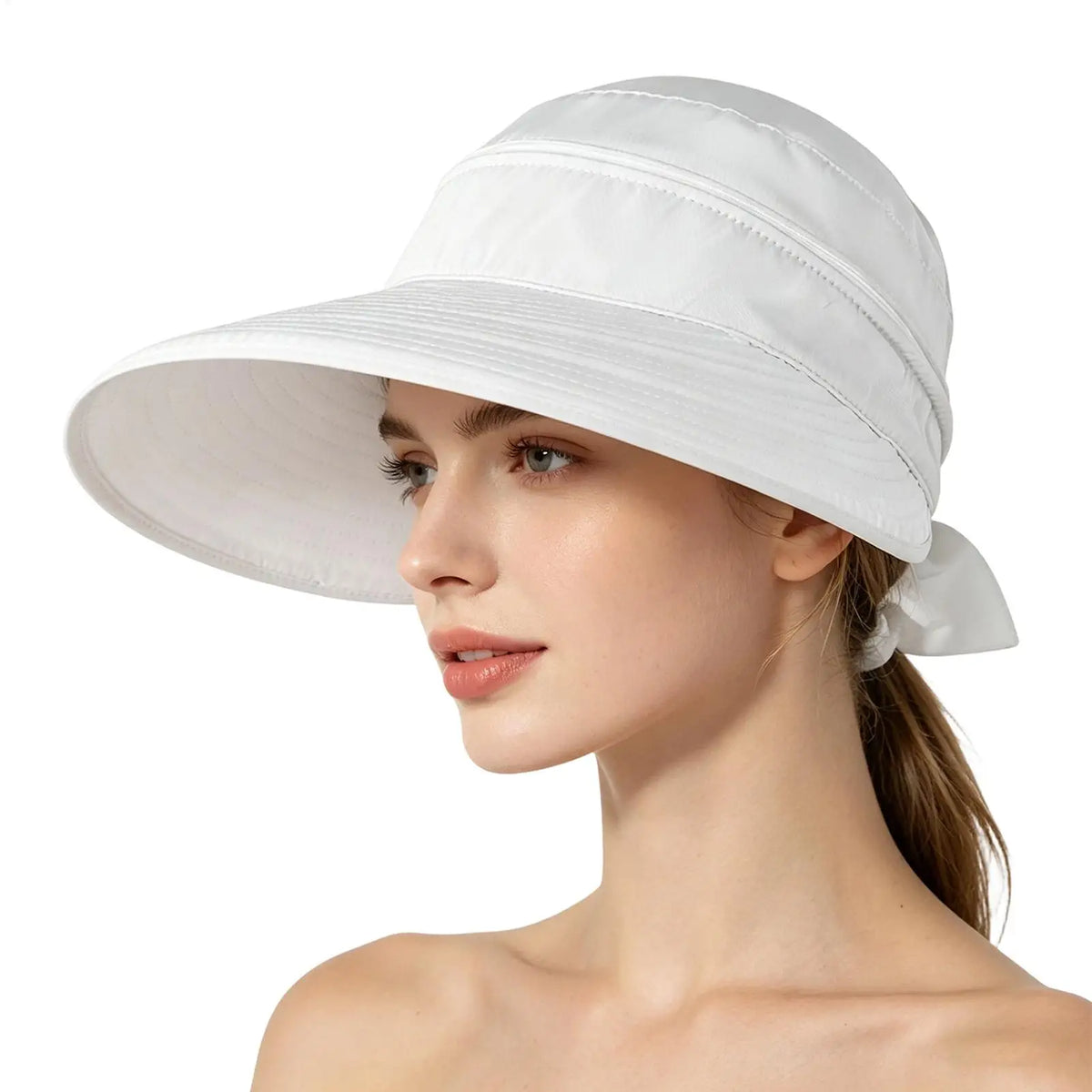 Wide Brim Foldable Sun Hat – UV Protection Visor for Women