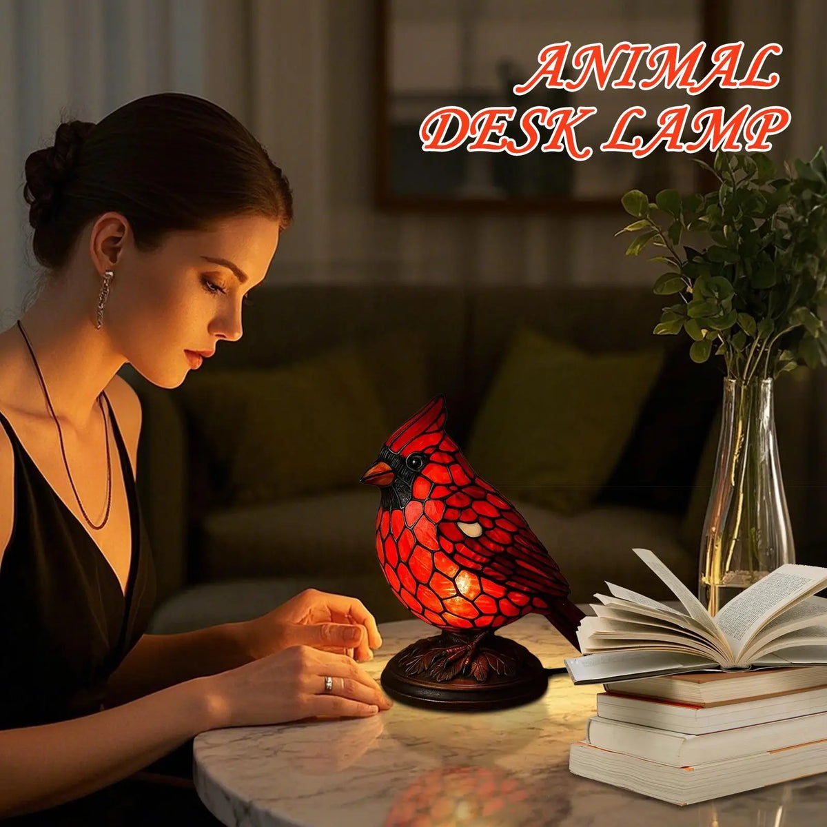 Bird Desk Lamp Resin Lamps Home Decor Art Decoration Tabletop Light
