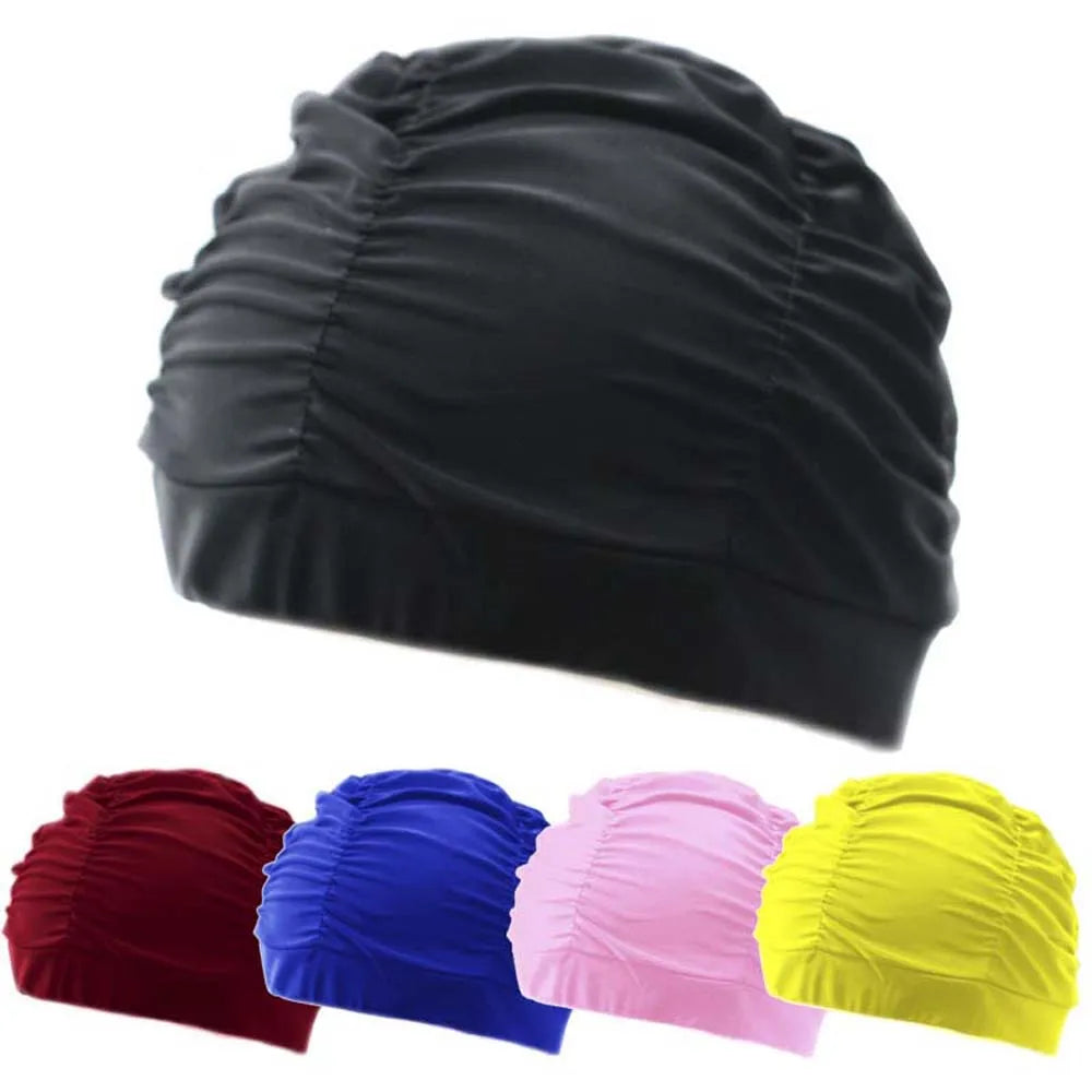 Waterproof Turban Swim Cap for Long Hair – Ear Protection