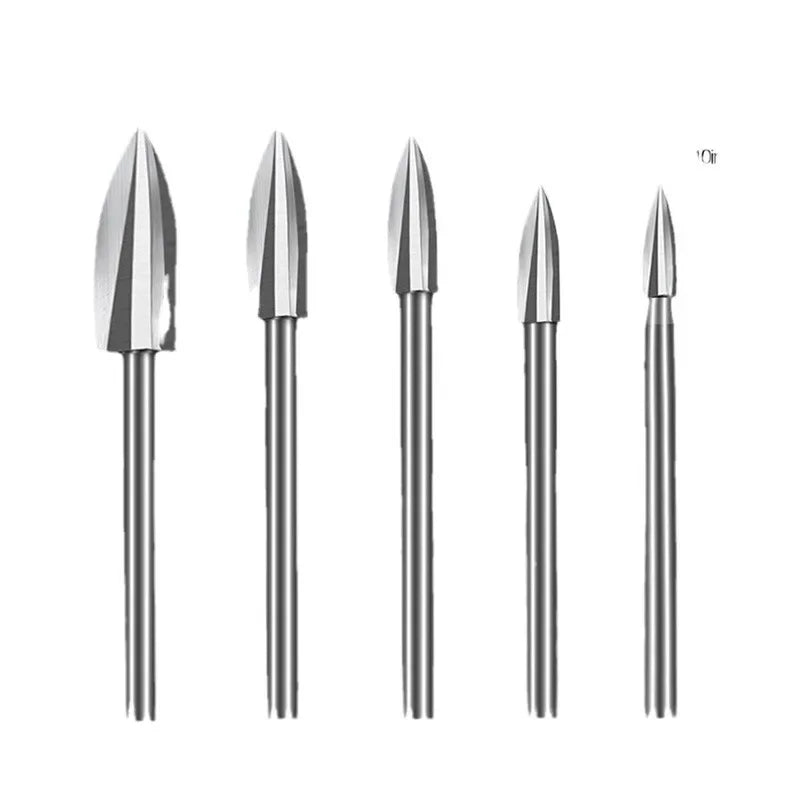 5-Piece Wood Carving Drill Bits Set – 1/8" Shank Rotary Tool