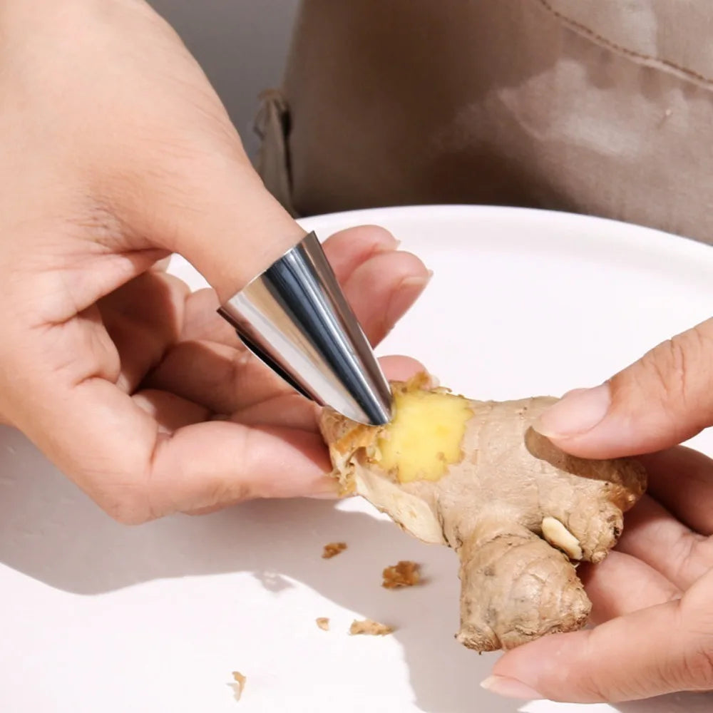 Stainless Steel Finger Protector Set – 5pc Kitchen Cut Guard