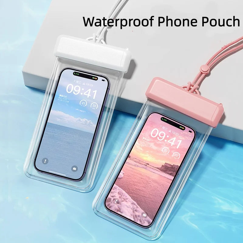 Floating Airbag Waterproof Phone Bag Swimming Sports Pouch Case