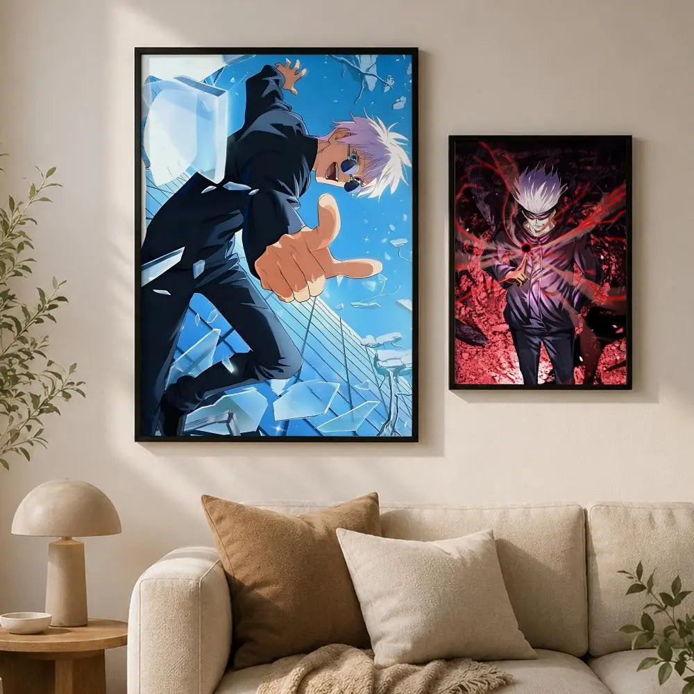 Gojo Satoru Anime Poster – Self-Adhesive Waterproof Wall Art