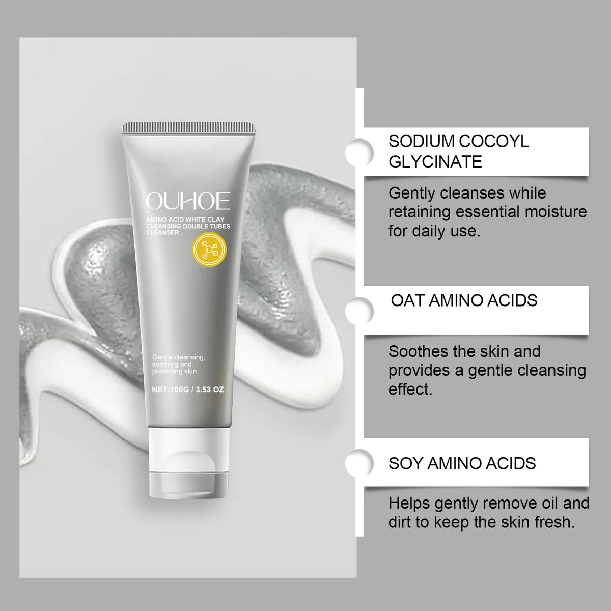 Amino Acid Facial Cleanser – Oil Control & Pore Cleansing 100g