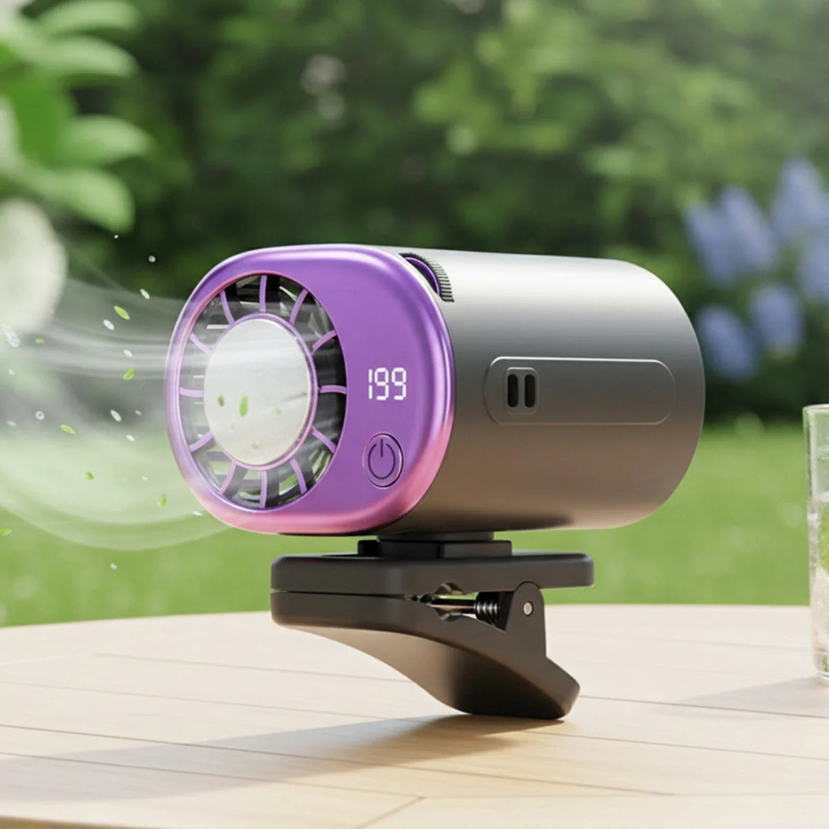 Car Clip Fan Mini Portable Outdoor Umbrella 199 Speed Waist Electric