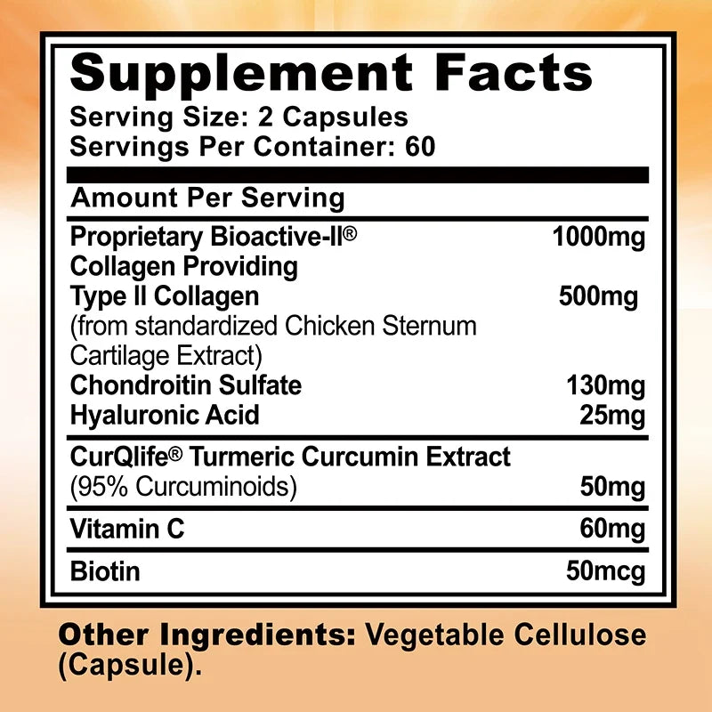 Type II Collagen Joint Supplement – Cartilage & Mobility Support