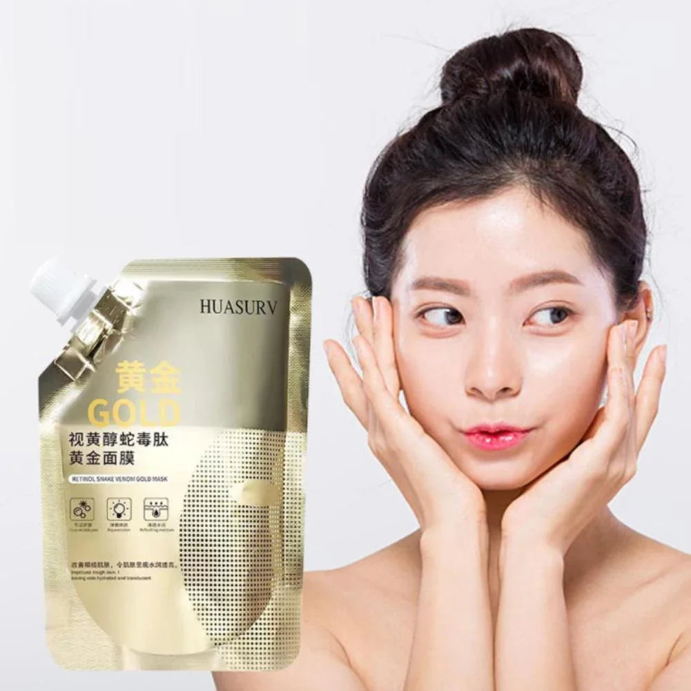 2-Pack Retinol Gold Peptide Face Mask – Moisturizing & Oil Control