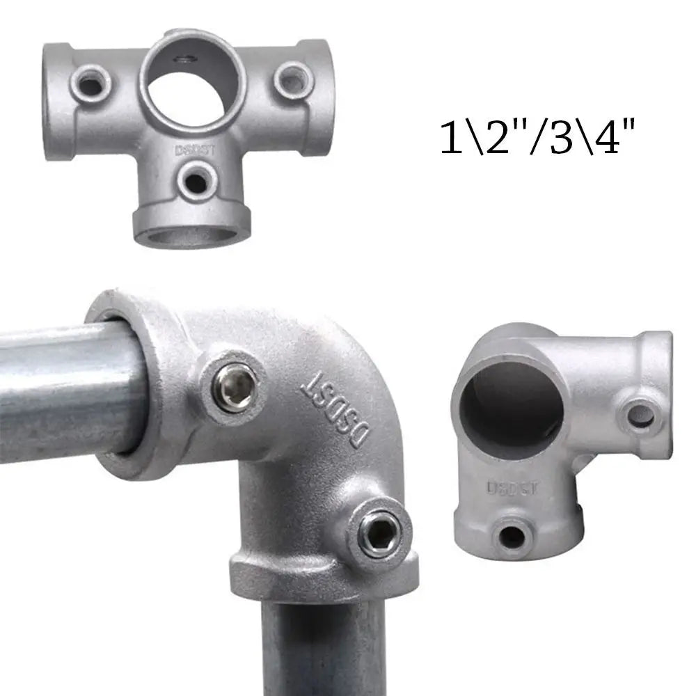 1 2'' 3 4 Pipe Fitting Connector Aluminum Alloy Steel Fixed Buckle