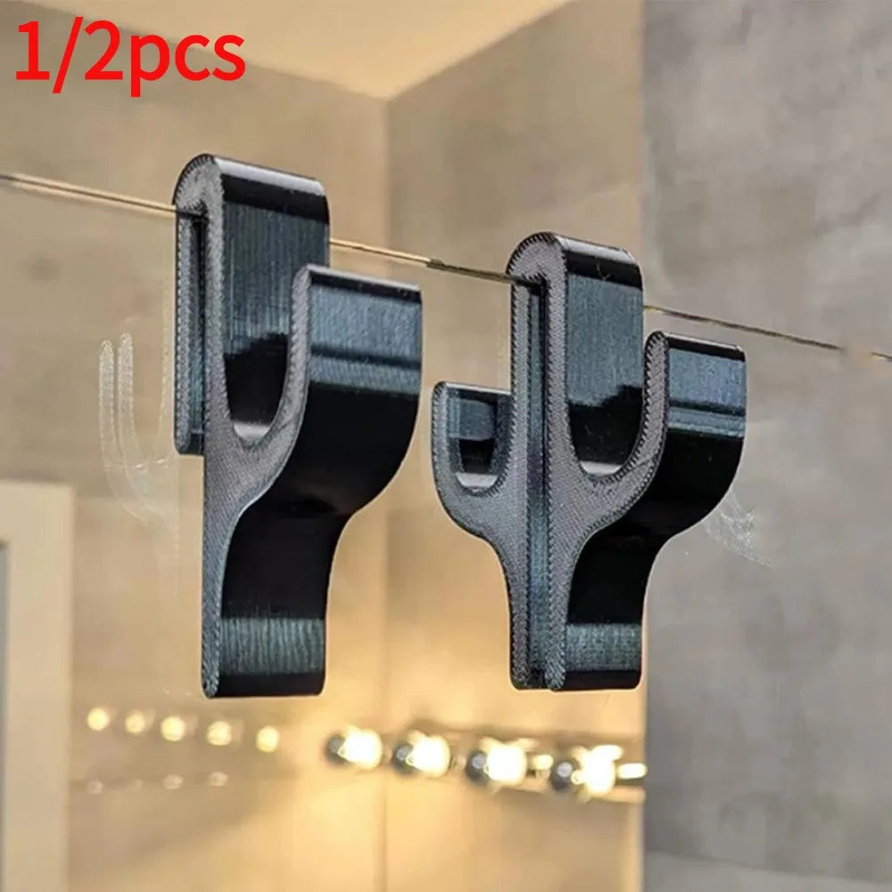 No-Drill Shower Door Clip-On Hooks | Towel & Bath Organizer