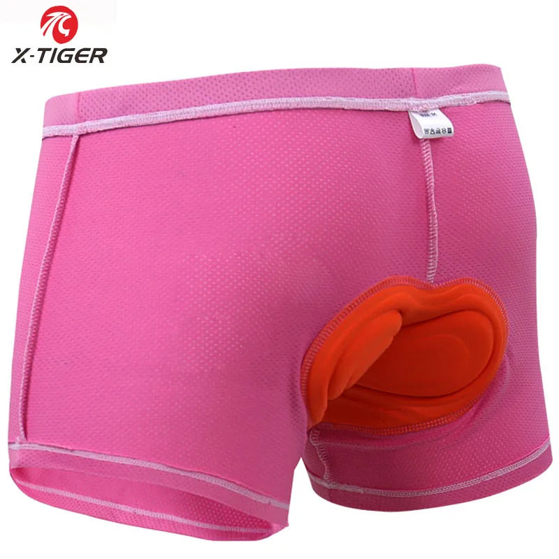 X-Tiger Men's 5D Gel Pad Cycling Shorts – Breathable, Quick Dry