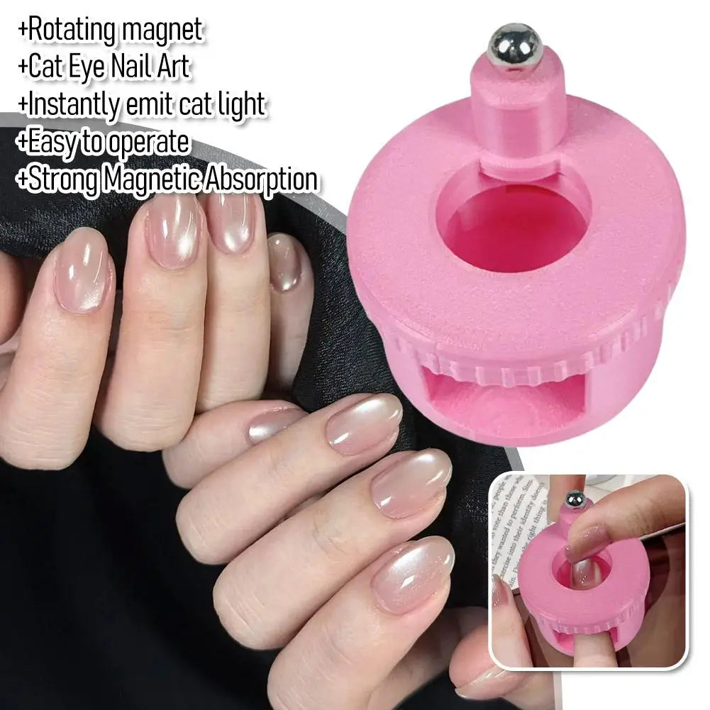 Rotating Cat Eye Nail Magnet Tool – Wide Beam & Glass Bead