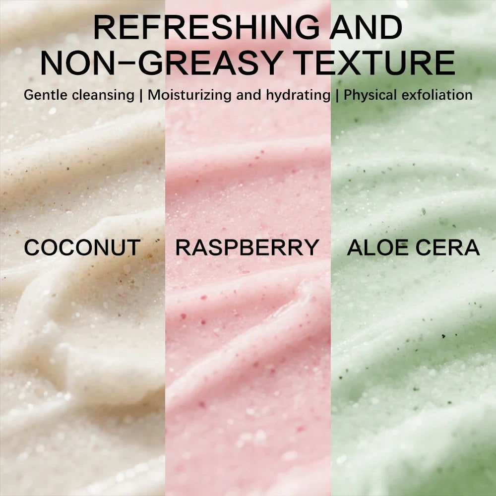 SUYARUN Natural Body Scrub – Raspberry, Aloe & Coconut