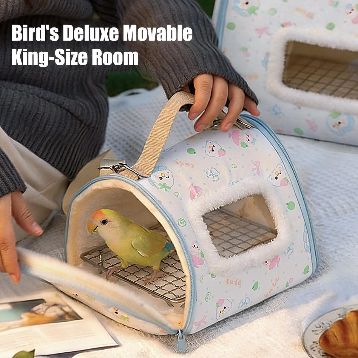 Portable Bird Travel Carrier – Insulated Parrot Bag