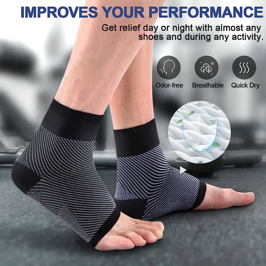 Compression Ankle Brace Socks – Arch & Heel Support (1 Pair)